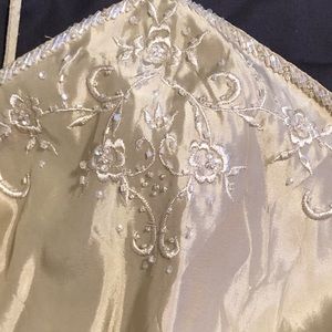 David’s Bridal  gold sequin top